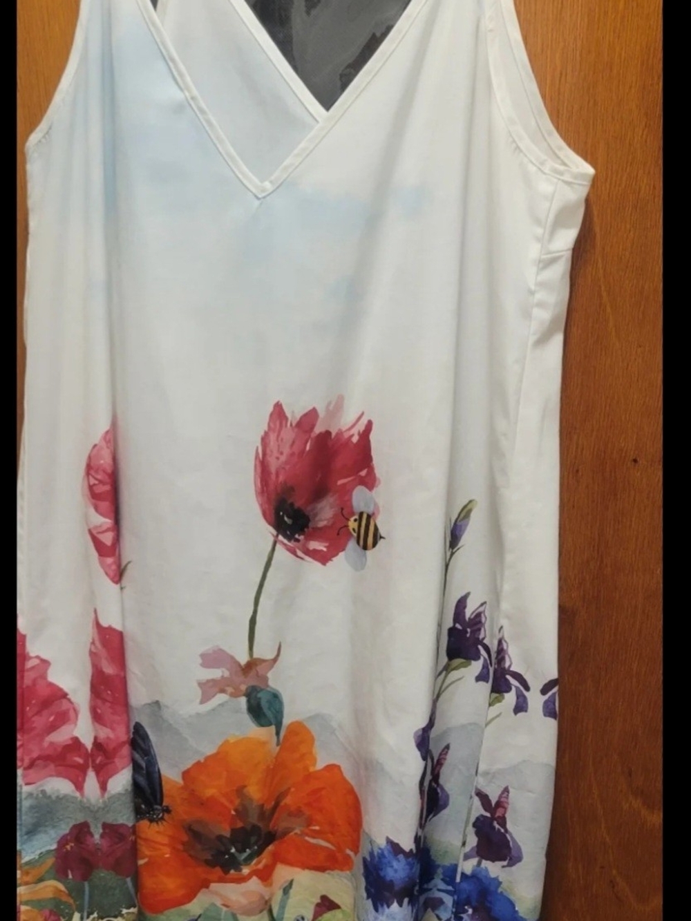 SHEIN Pink and Multicolor Floral Slip Dress